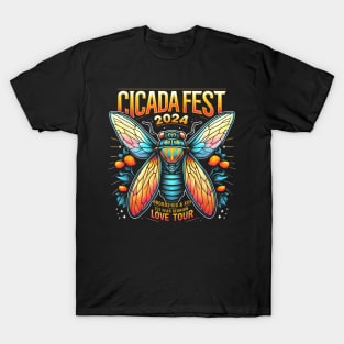 Entomology Cicada Fest 2024 Broods Xix  Xiii Love Tour T-Shirt